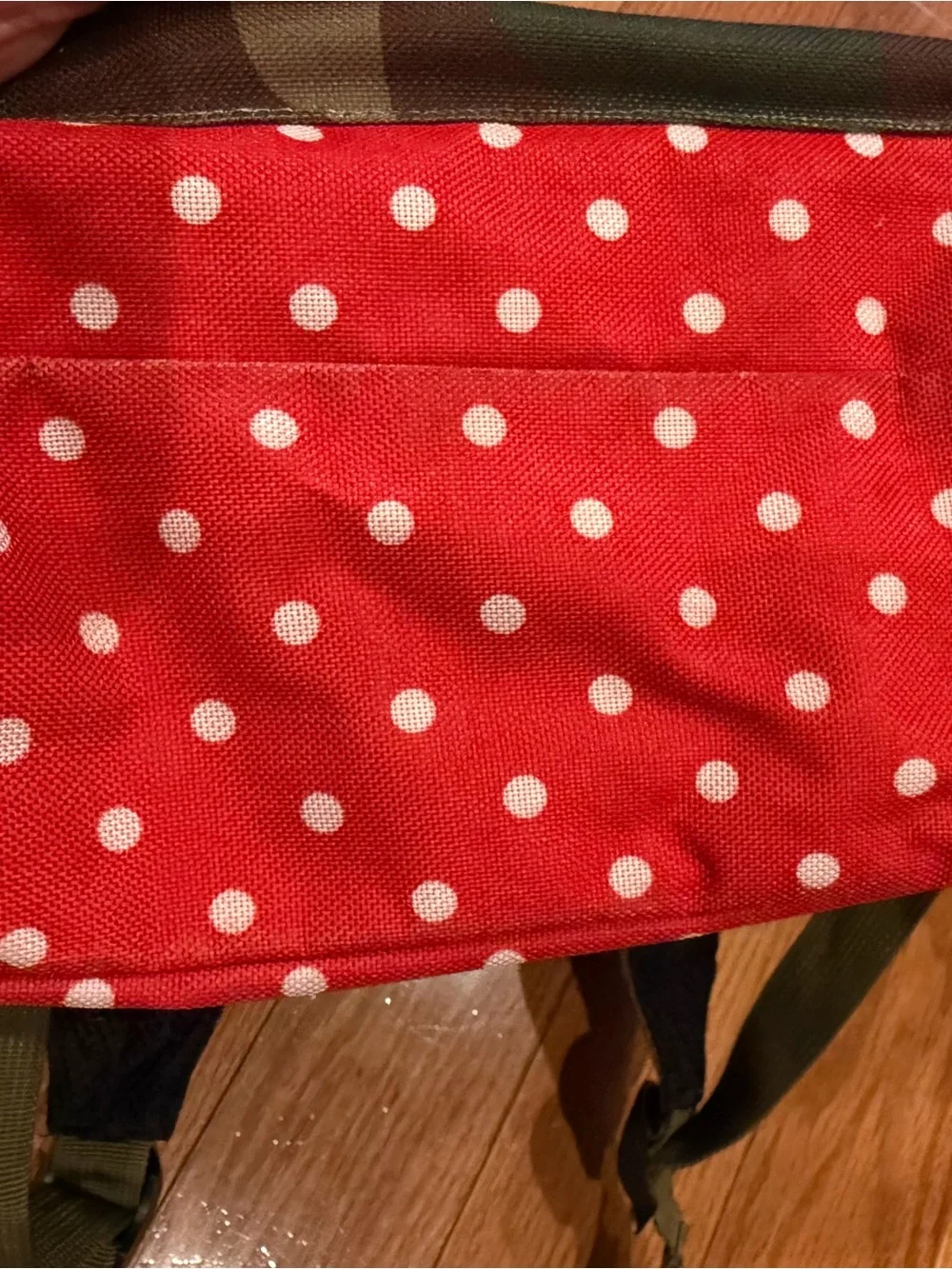 Vintage Herschel Supply Co. Youth Camo Backpack Red Polka Dot